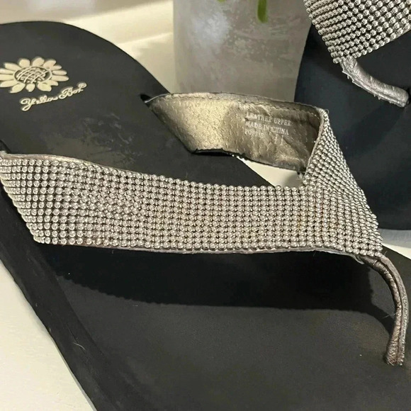 Yellow Box Platform Jewelled Flip Flop - Picture 7 of 10